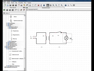 free program for drawing electrical circuits. softfly.com